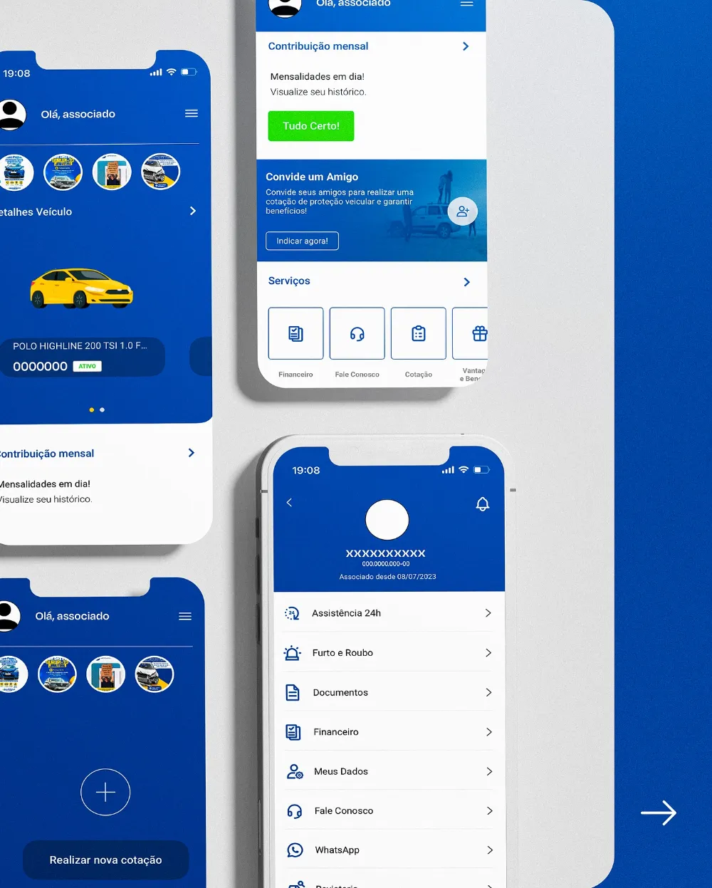Como encontrar o aplicativo JF Mutual na busca da Google Play e da Apple Store